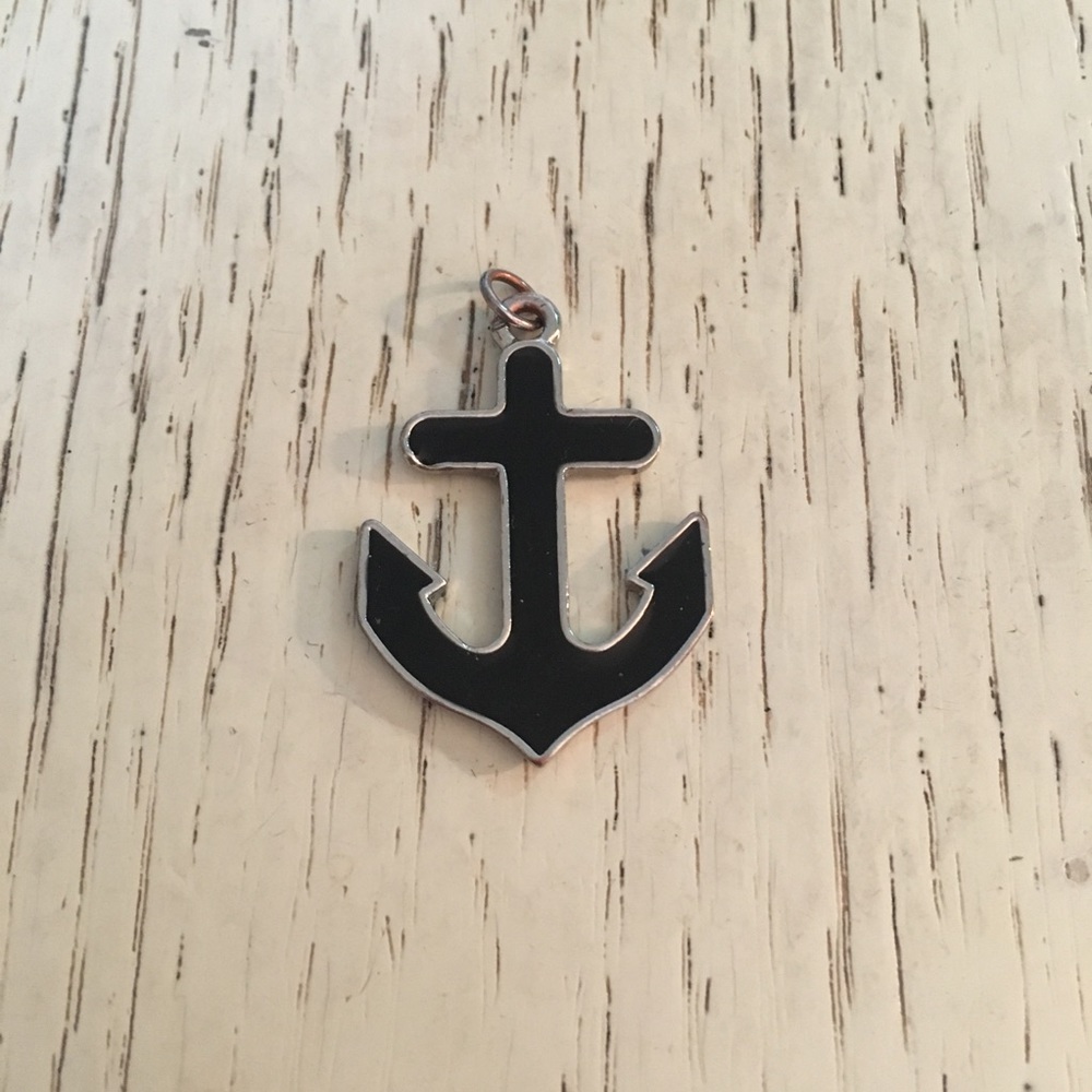 Small Black Anchor Charm